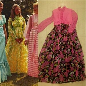 vintage 1972 Montgomery Ward Prom dress